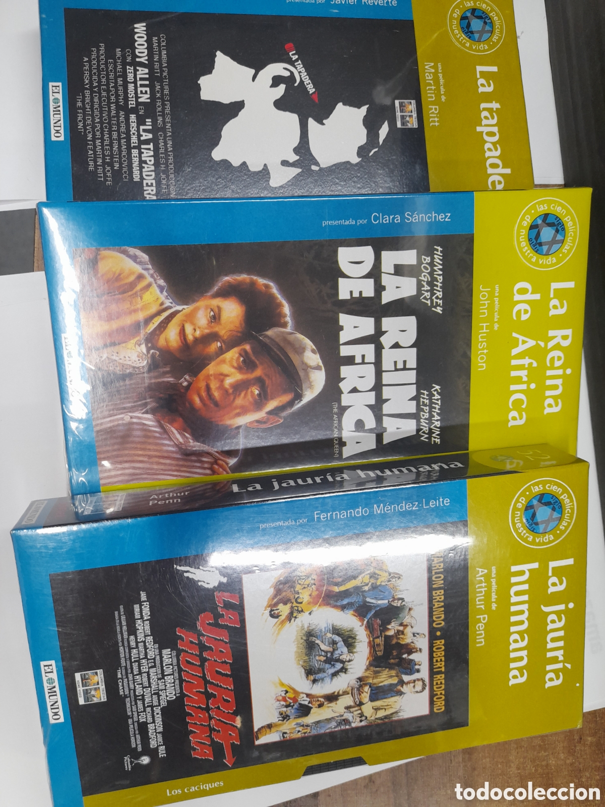 Cine: Pack 9. 3 Pel&iacute;culas VHS. La Jaur&iacute;a Humana. La Reina de &Aacute;frica. La Tapadera.