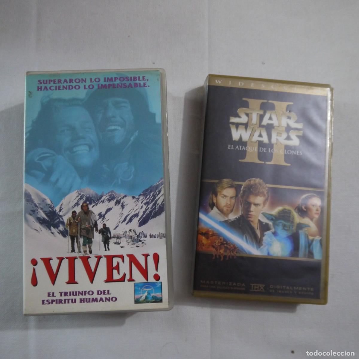 Cine: LOTE 2 PEL&Iacute;CULAS VHS: STAR WARS II. EL ATAQUE DE LOS CLONES + &iexcl;VIVEN! Y VIVEN 20 A&Ntilde;OS DESPU&Eacute;S