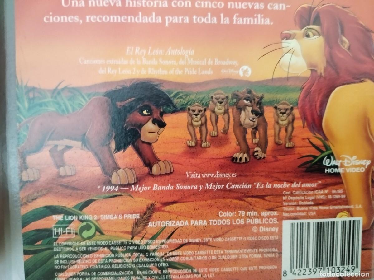 Cine: VHS El Rey Le&oacute;n y el Rey Le&oacute;n 2. - Foto 9