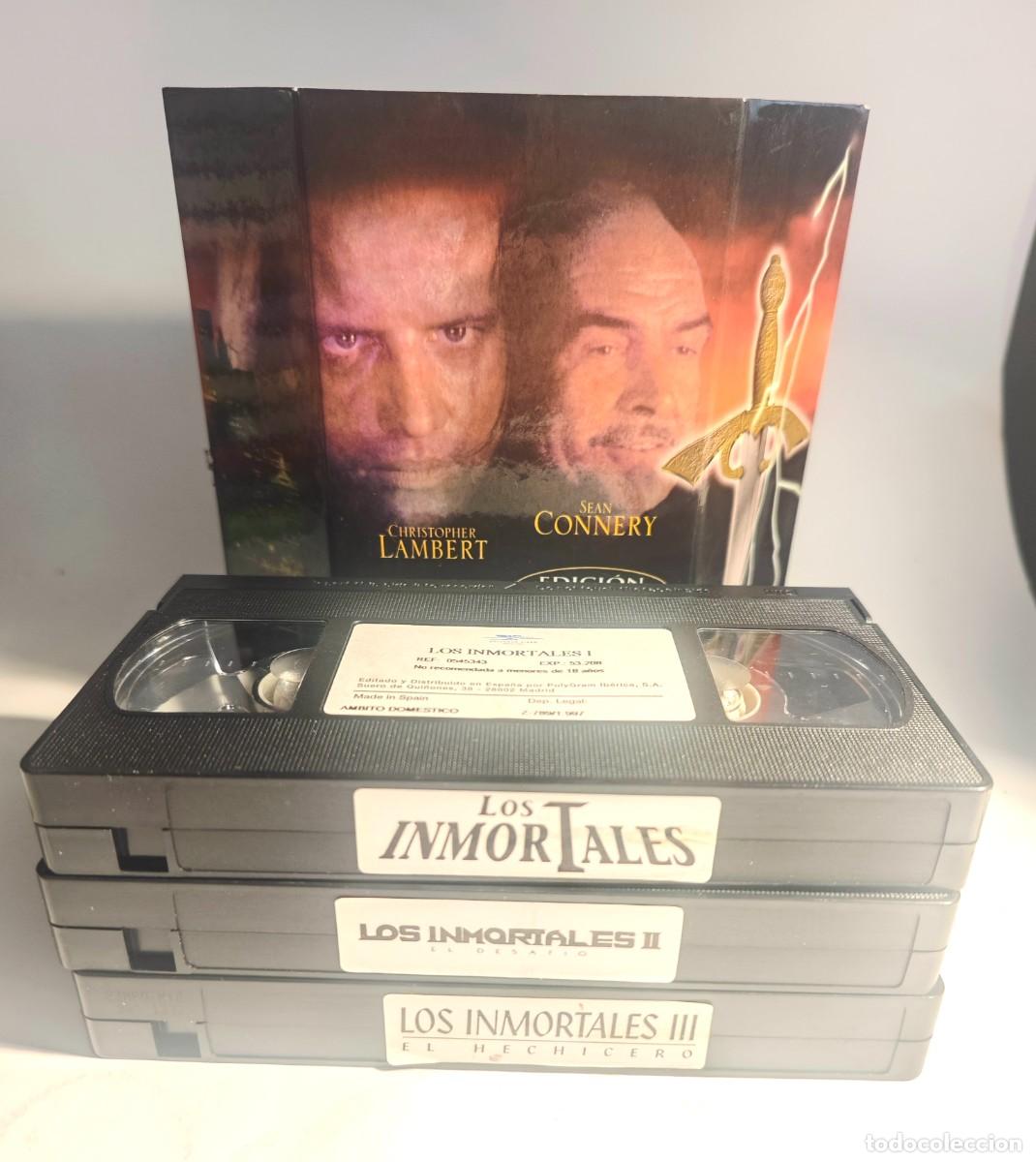 Cine: Trilog&iacute;a Los Inmortales I II III VHS &ndash; Edici&oacute;n PolyGram + Estuche