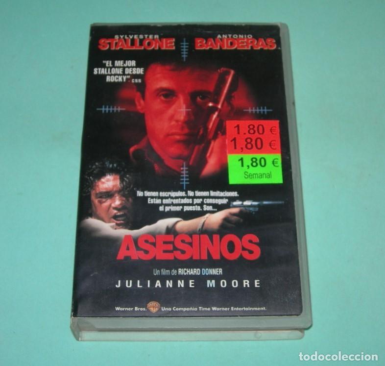 Cine: PEL&Iacute;CULA VHS ASESINOS - SYLVESTER STALLONE - ANTONIO BANDERAS -