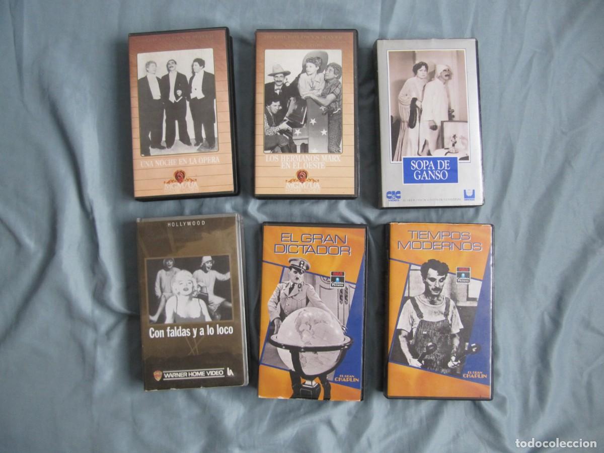 Cinema: Hermanos Marx, Charlot y Marilyn Monroe - Lote de 6 peliculas clasicas