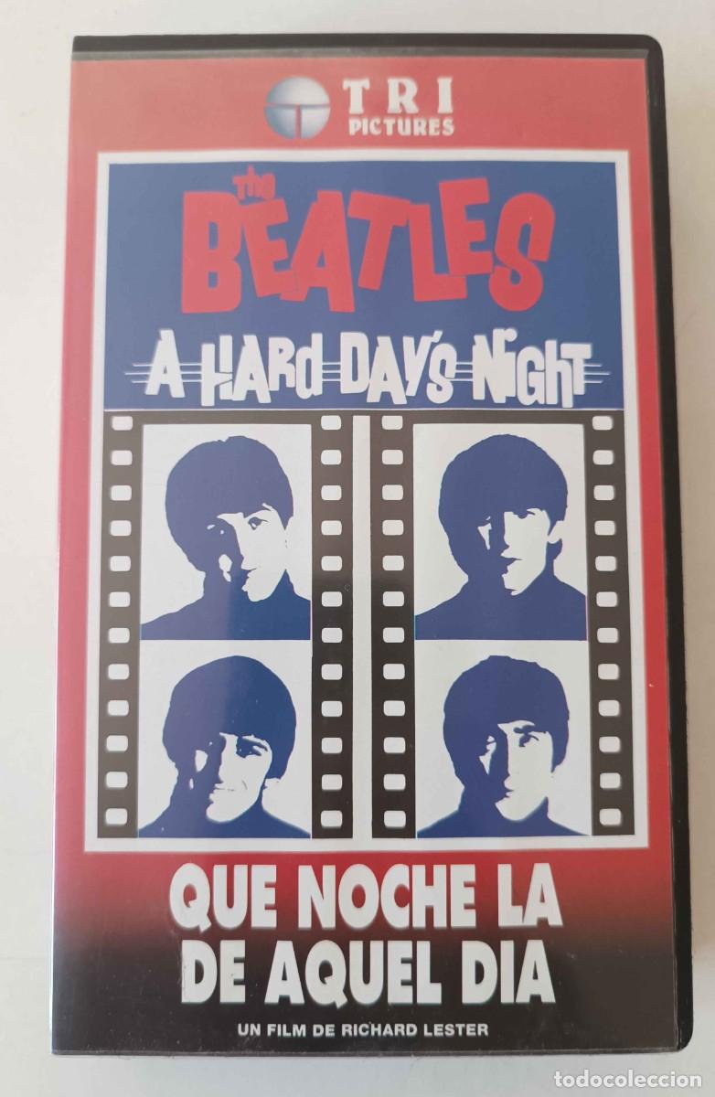 Cine: VHS &rdquo;Que noche la de aquel d&iacute;a&rdquo; The Beatles A hard day&acute;s night Ed. Espa&ntilde;a 1990 Tri Pictures Catalogo