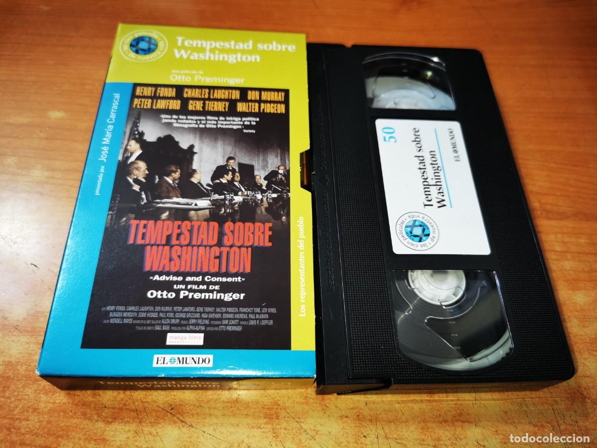 Cine: TEMPESTAD SOBRE WASHINGTON VHS EL MUNDO N&ordm; 50 2000 OTTO PREMINGER HENRY FONDA CHARLES LAUGHTON