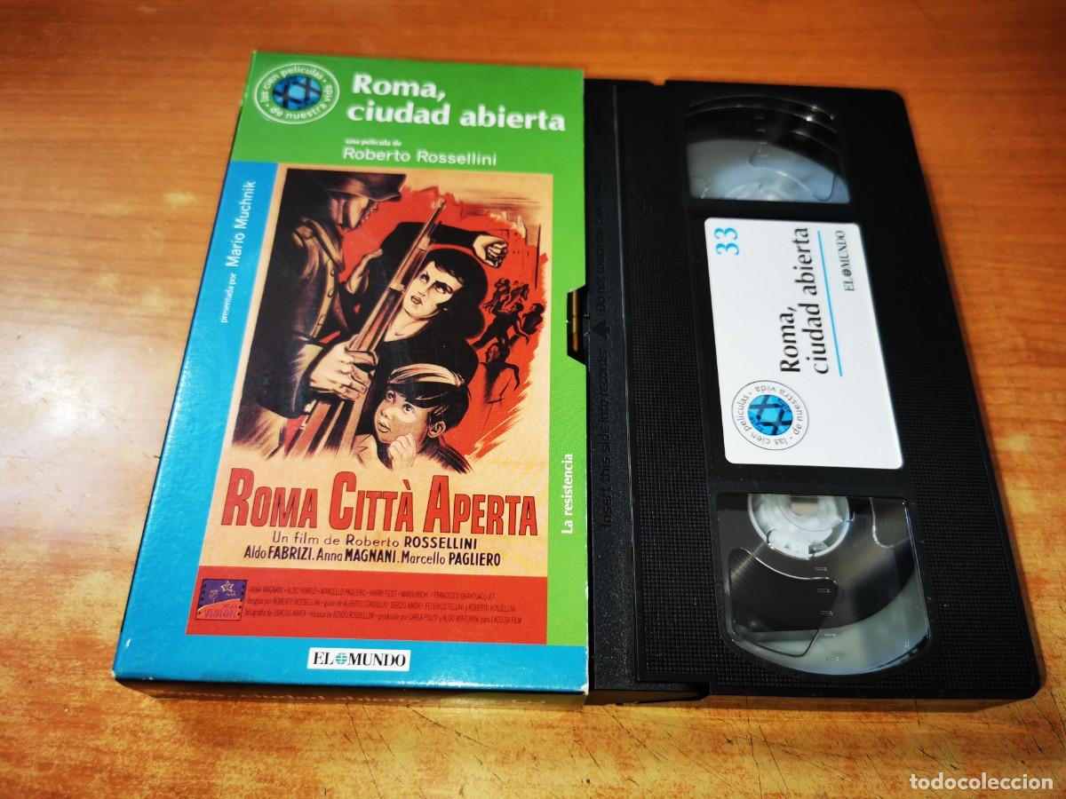 Cine: ROMA, CIUDAD ABIERTA VHS EL MUNDO N&ordm; 33 2000 ROBERTO ROSSELLINI ALDO FABRIZI ANNA MAGNANI