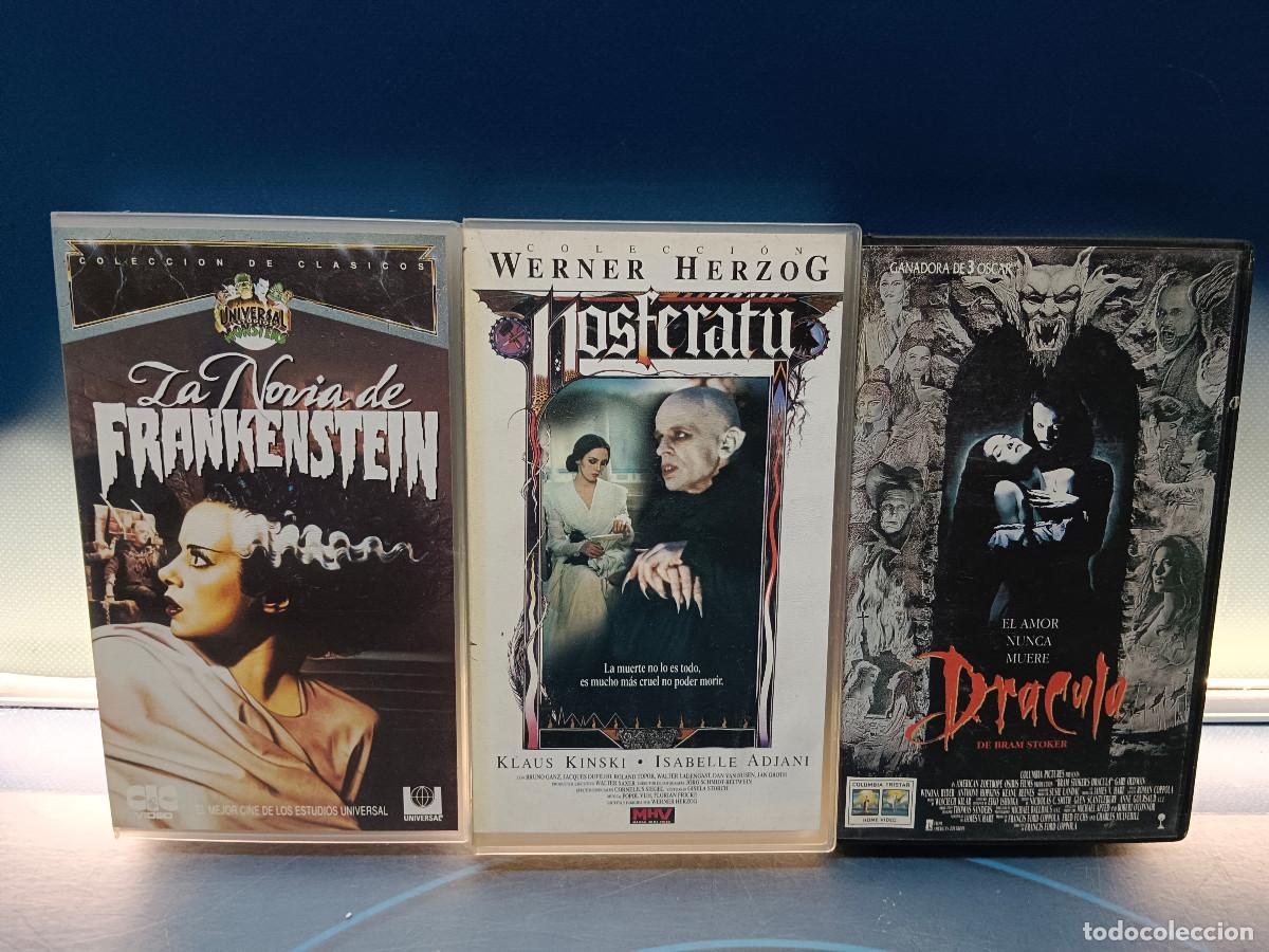 Cine: 3 vhs terror clasico, La novia de Frankstein, Nosferatu, Dracula de Bram Stoker