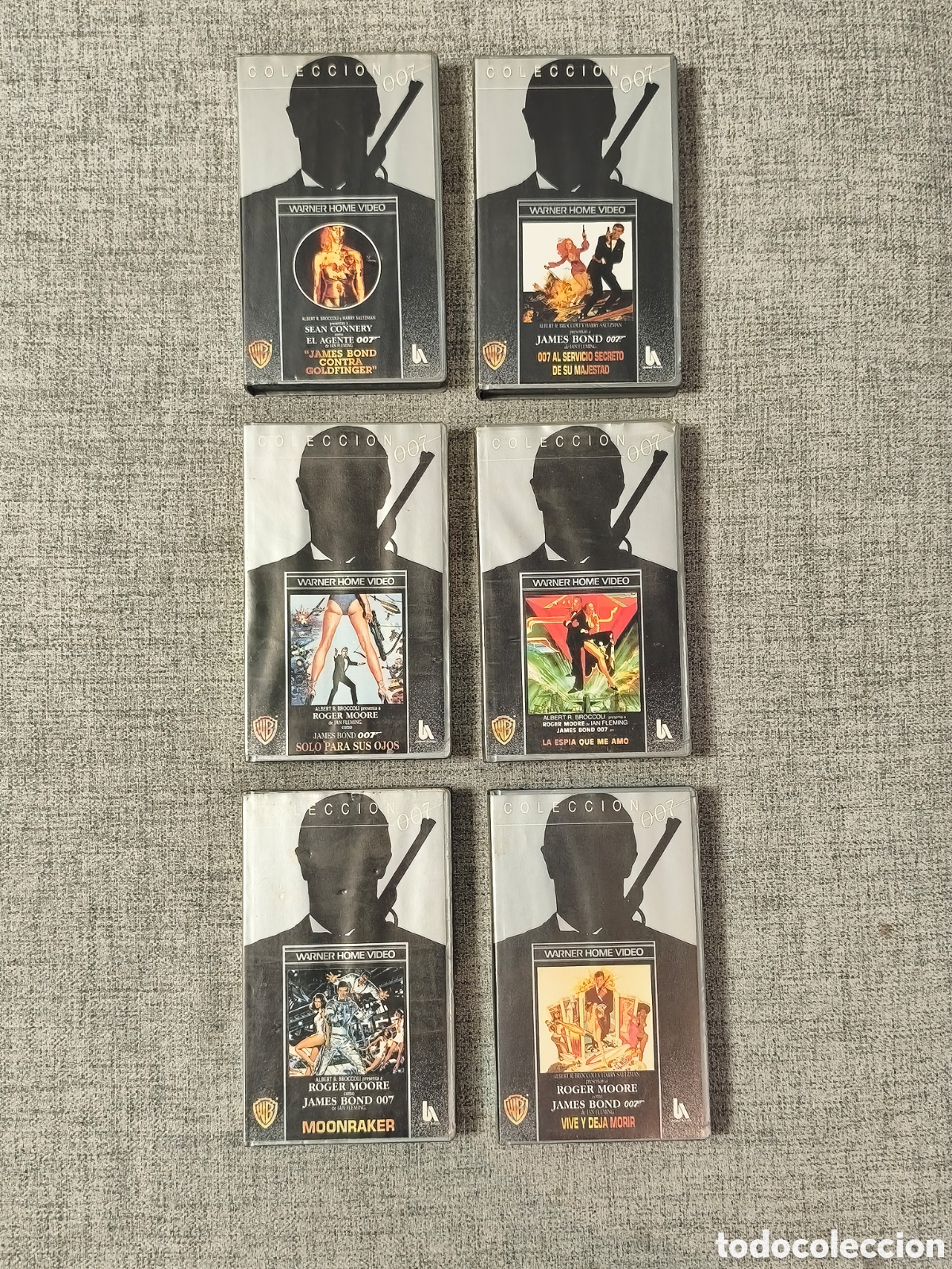 Cine: Colecci&oacute;n 6 VHS James Bond 007 Warner Home Video &ndash; Originales