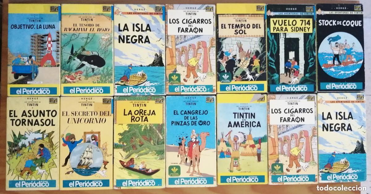 Cinema: 14 VHS - PEL&Iacute;CULAS LAS AVENTURAS DE TITIN - OBJETIVO LA LUNA, EL TEMPLO DEL SOL, LA OREJA ROTA...