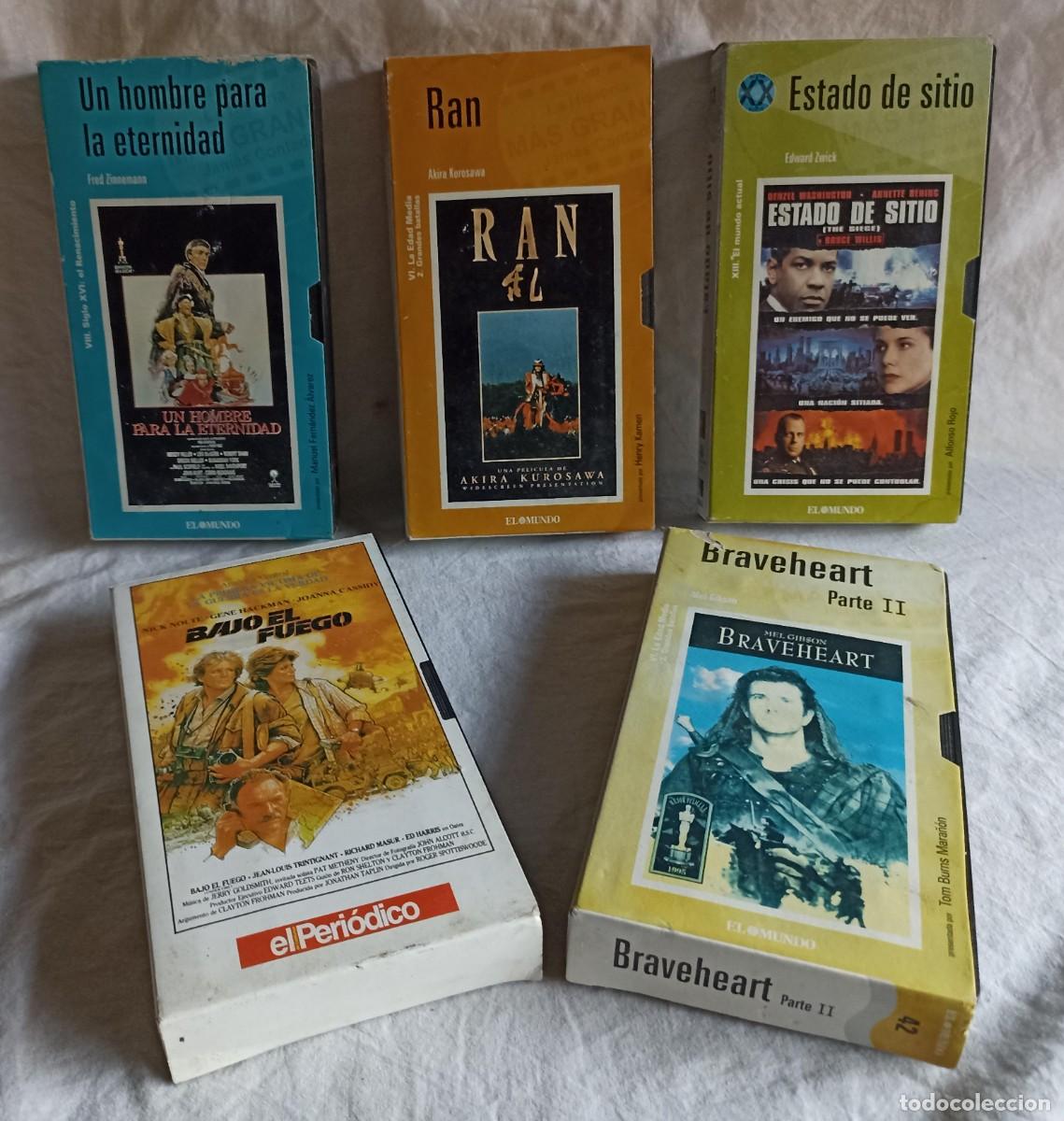 Cinema: Lote 5 pel&iacute;culas VHS en espa&ntilde;ol (LOTE 175)