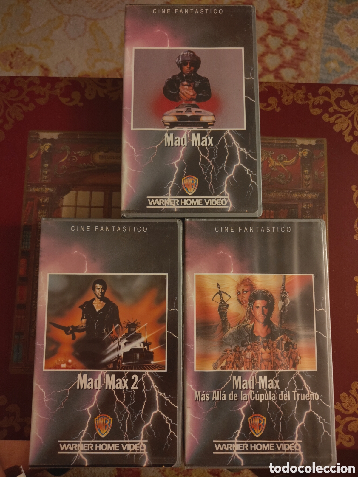 Cine: Pack Trilog&iacute;a Mad Max (1, 2 y 3) - VHS Warner Home Video - Cajas R&iacute;gidas (Big Box)