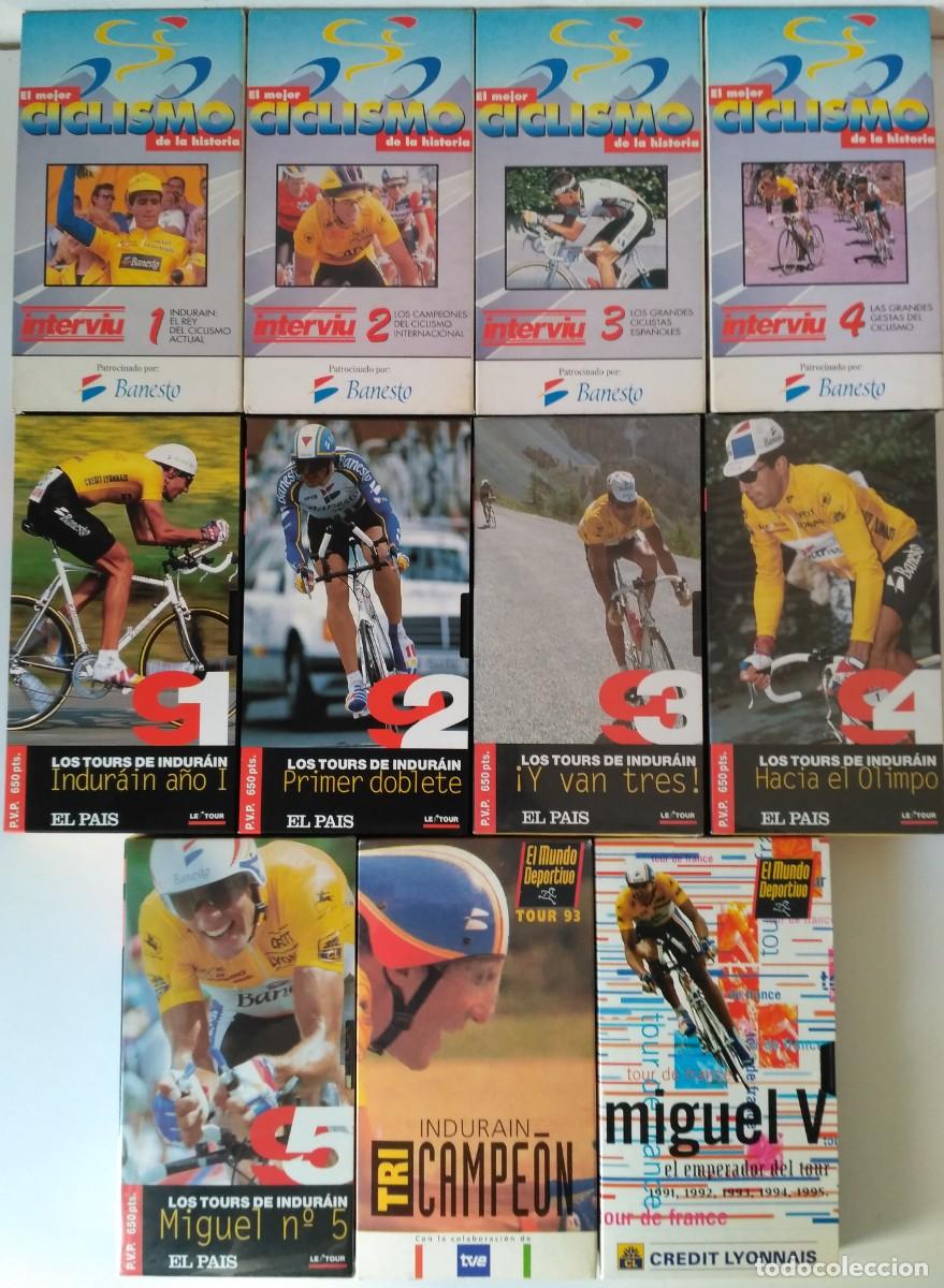 Cin&eacute;ma: Lote videos Indurain El mejor ciclismo, Los Tours, etc. VHS