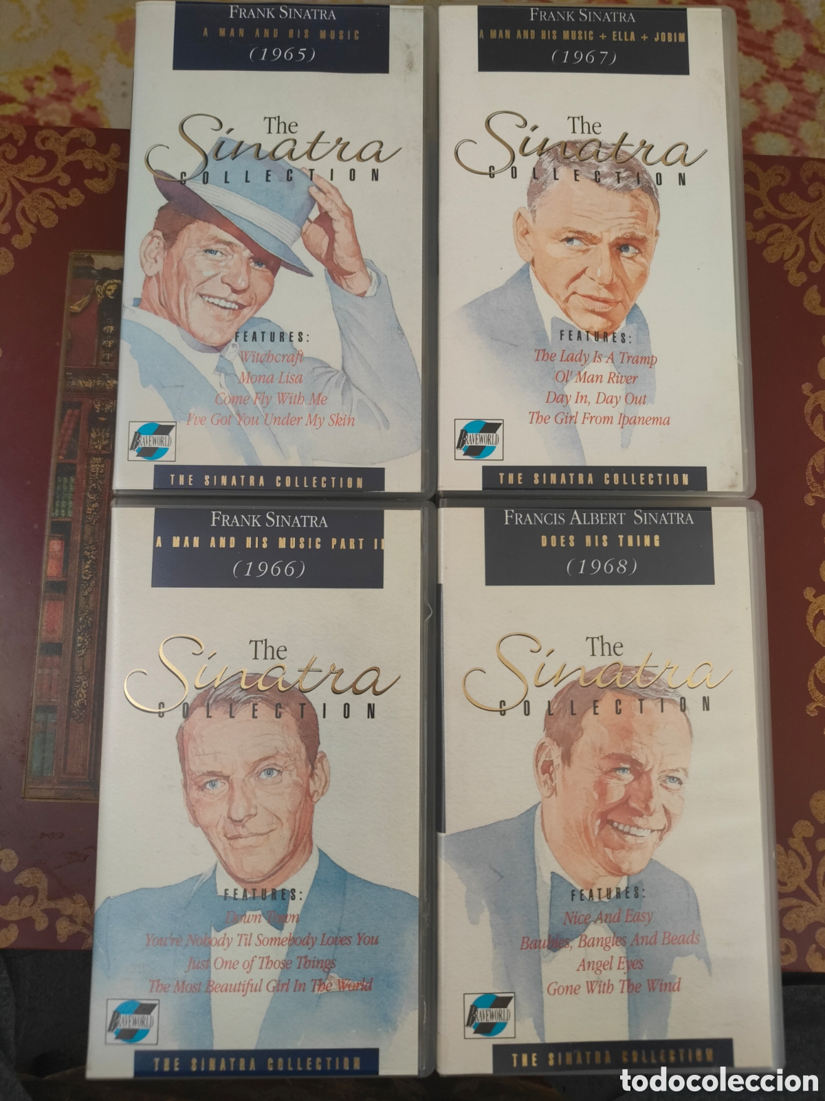 Cine: LOTE 4 CINTAS VHS FRANK SINATRA - THE SINATRA COLLECTION VOL. 1 A 4 COMPLETO - BRAVEWORLD 1990