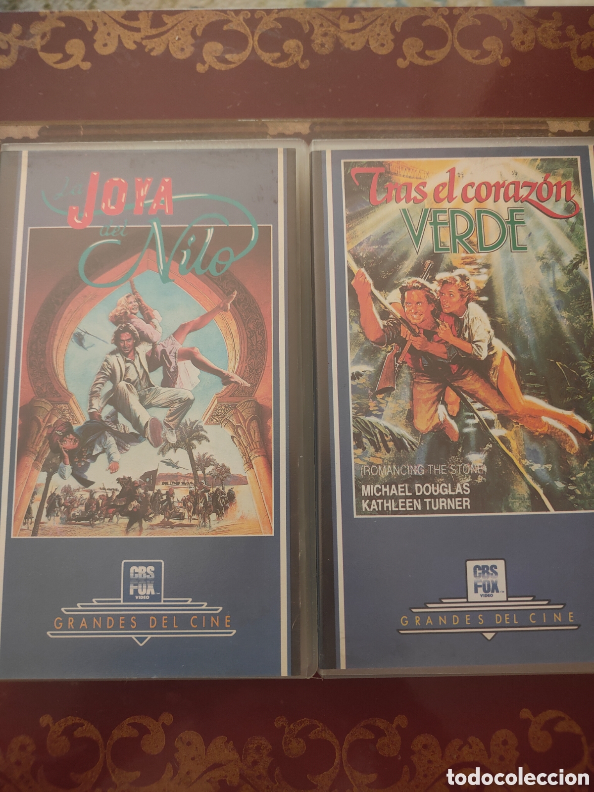 Cine: LOTE 2 VHS TRAS EL CORAZON VERDE + LA JOYA DEL NILO