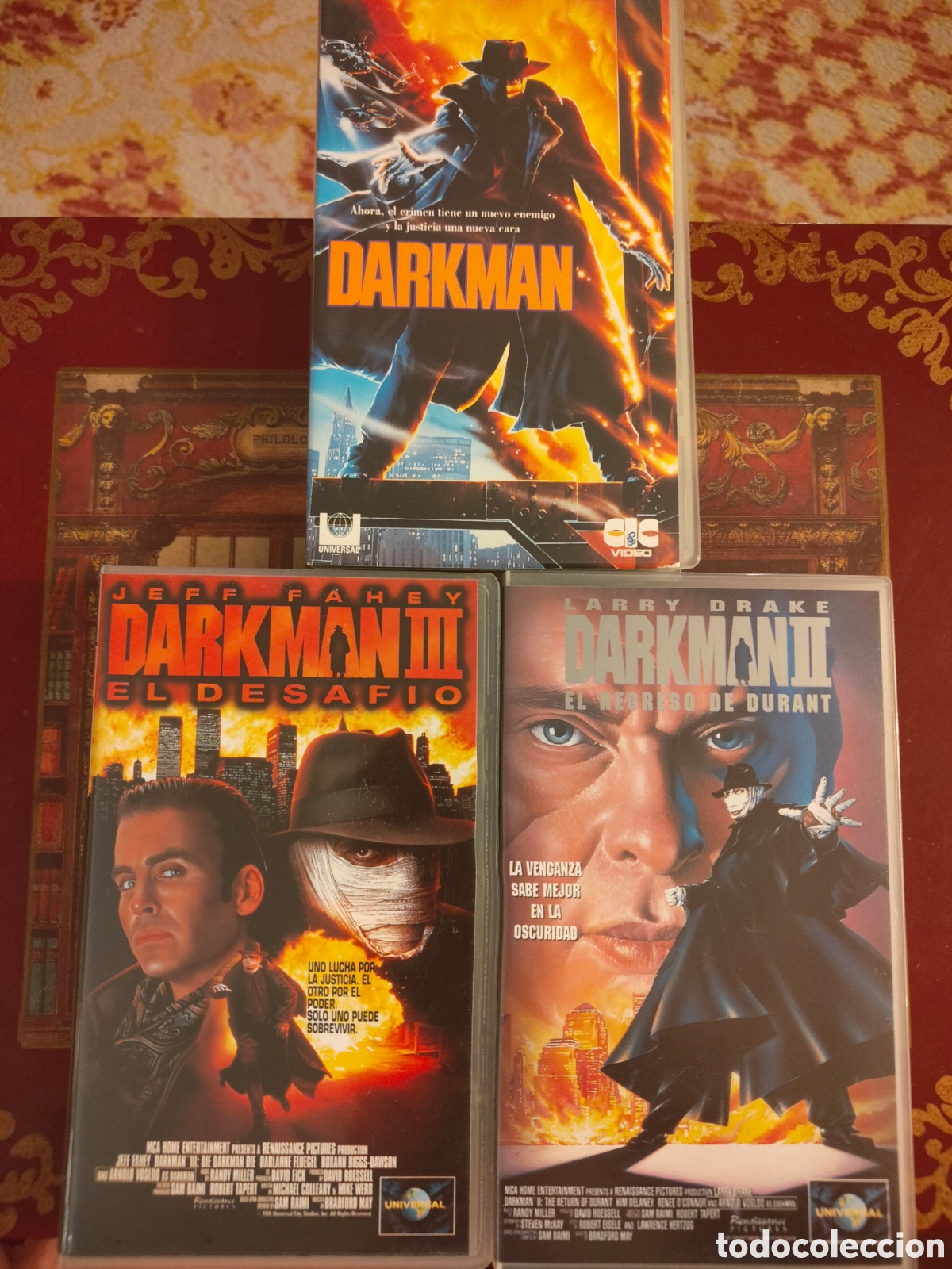 Cine: Lote Trilog&iacute;a Completa Darkman 1, 2 y 3 VHS - Sam Raimi / Universal Pictures (CIC Video Espa&ntilde;a)