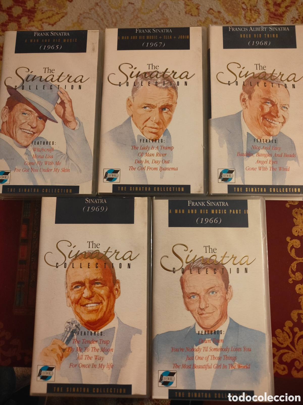 Cine: Frank Sinatra - Lote 5 VHS Vol&uacute;menes 1 al 5 (Serie Completa Especiales TV 1965-1969) - Braveworld UK