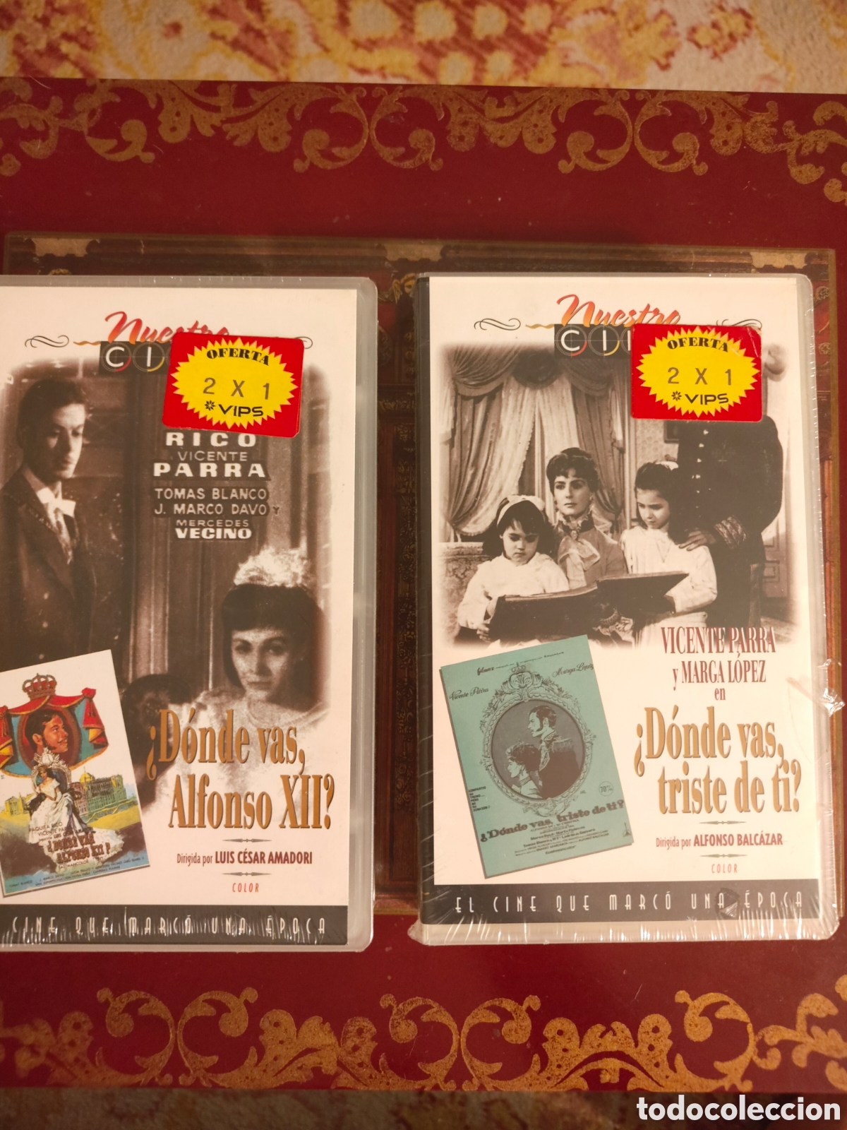 Cine: Lote 2 VHS Precintados de F&aacute;brica: &iquest;D&oacute;nde vas, Alfonso XII? + &iquest;D&oacute;nde vas, triste de ti? (Nuevos)