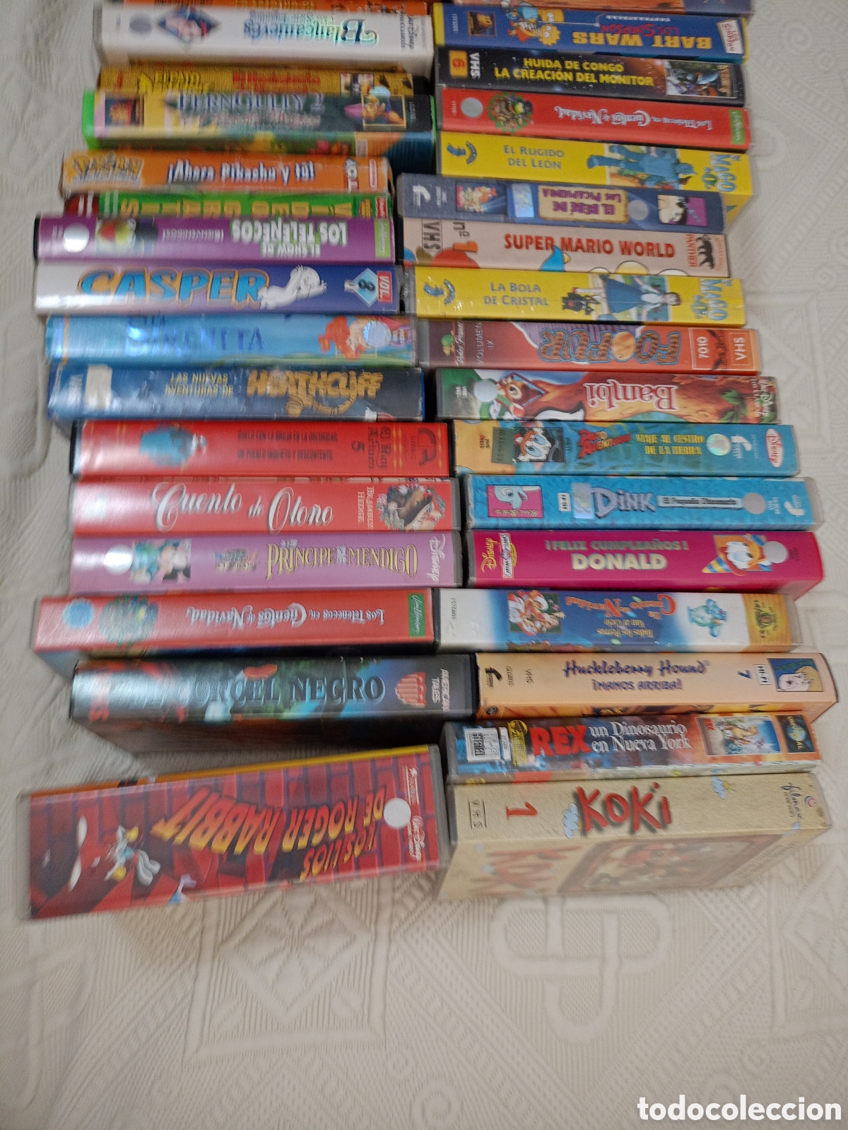 Cinema: Grand&iacute;simo lote de 62 pel&iacute;culas vhs super Mario los pitufos tele&ntilde;ecps Disney casper