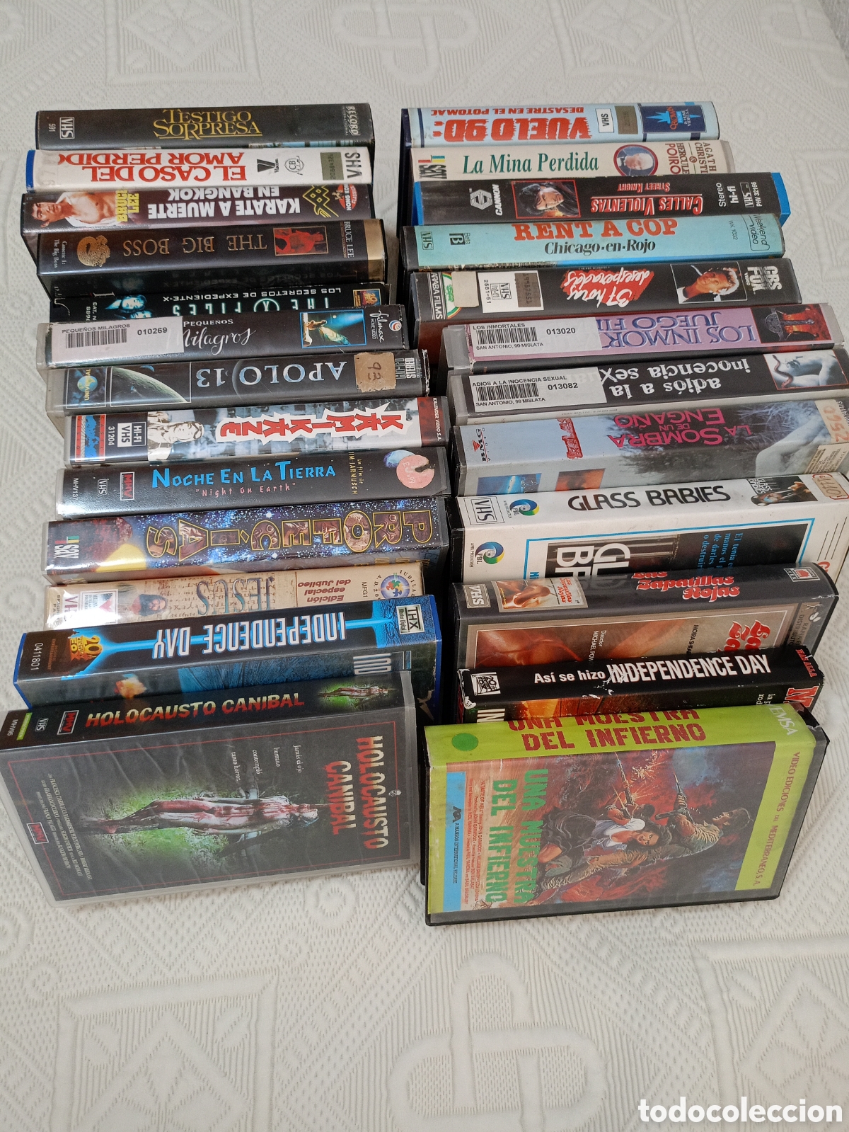 Cine: Grand&iacute;simo lote de 25 pel&iacute;culas terror acci&oacute;n misterio vhs