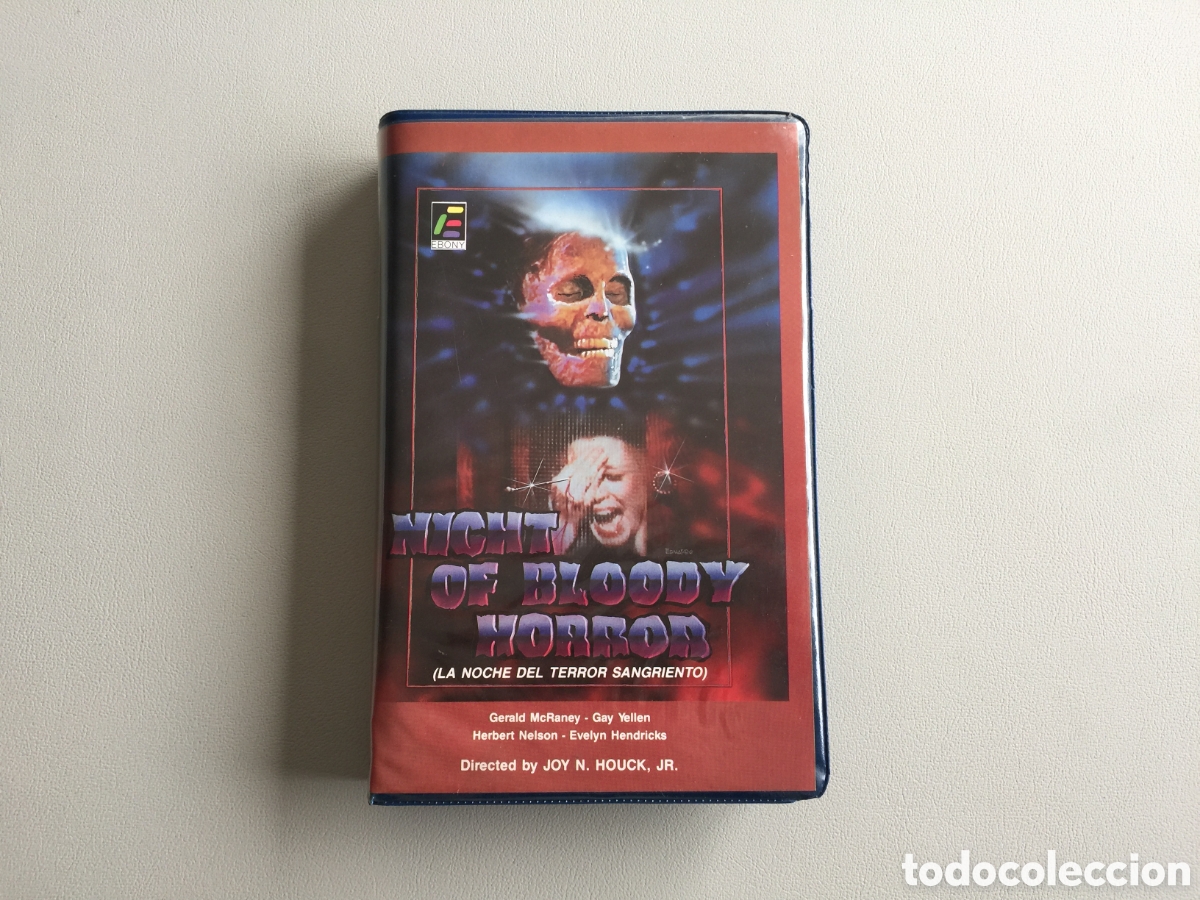 Cine: NIGHT OF BLOODY HORROR PELICULA VHS 1969 TERROR FILM JOY N. HOUCK, JR.