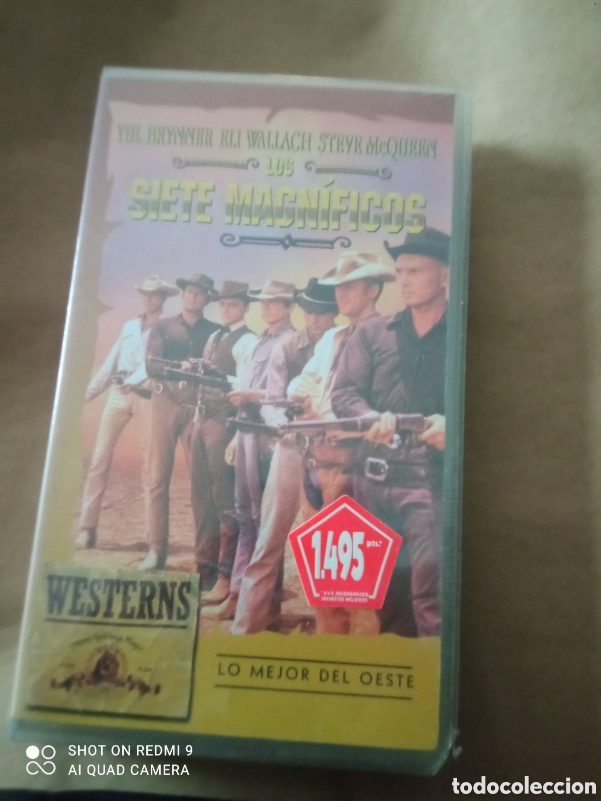Cine: Siete magn&iacute;ficos precintada VHS caja peque&ntilde;a