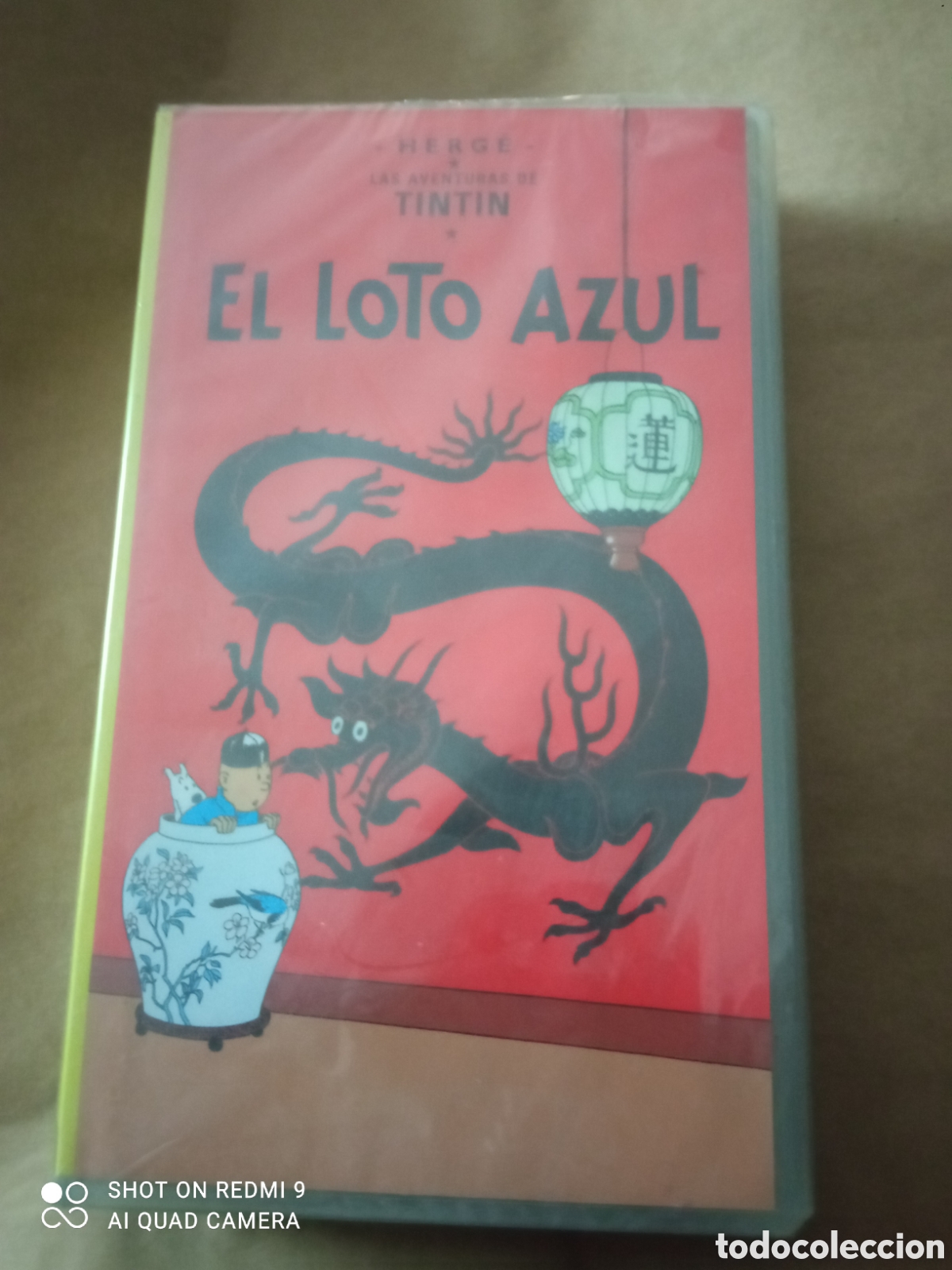 Cine: Tint&iacute;n el loto azul VHS caja peque&ntilde;a presentada con pl&aacute;sticos originales