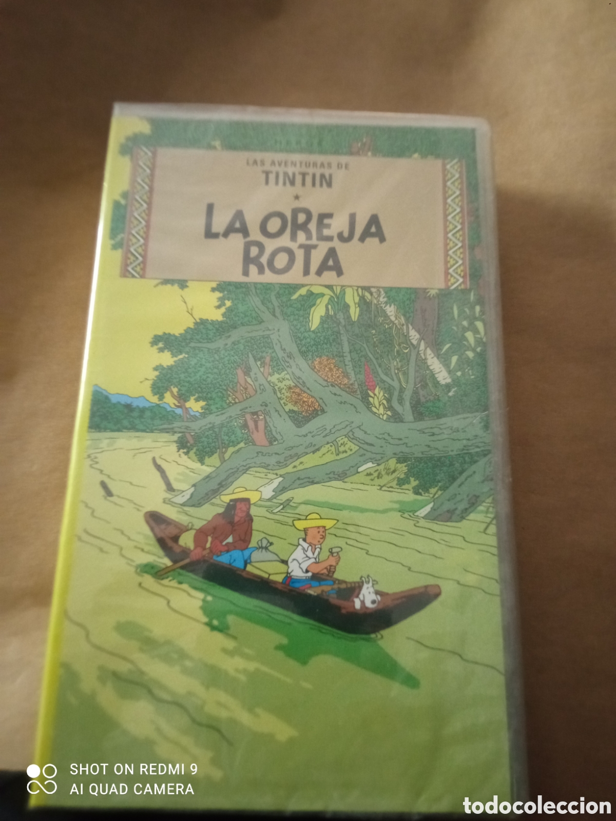 Cine: Tint&iacute;n la oreja rota VHS caja peque&ntilde;a precintada con pl&aacute;sticos originales