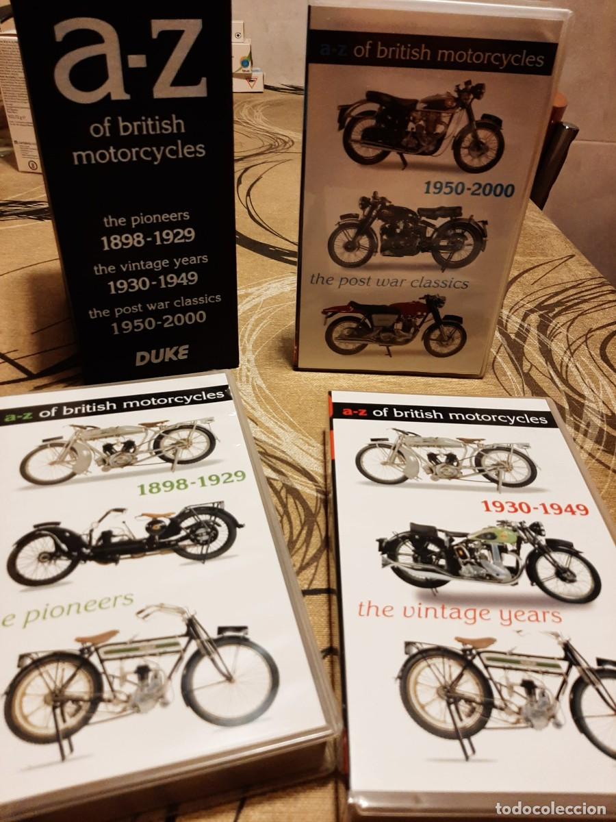 Cine: Colecci&oacute;n 3 v&iacute;deos VHS motos brit&aacute;nicas (1898 al 2000)