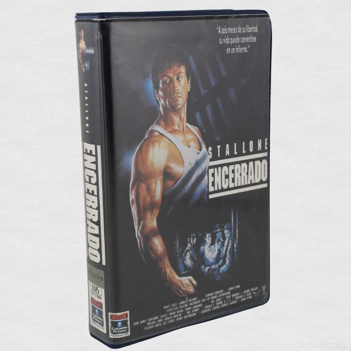 Cine: VHS Encerrado Sylvester Stallone 1989 PAL Castellano 1&ordf; Edicion Caja Grande RCA