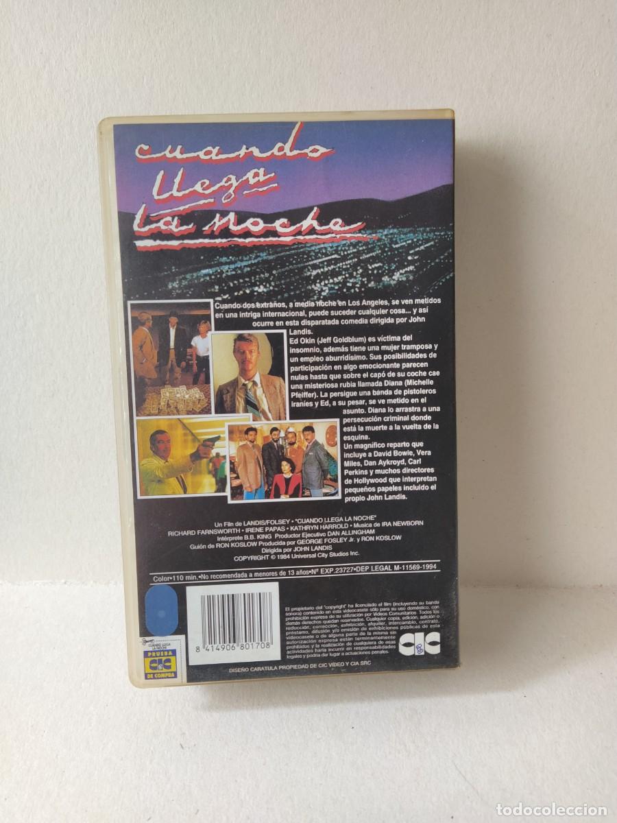 Cine: Cuando Llega La Noche (VHS) - Foto 2