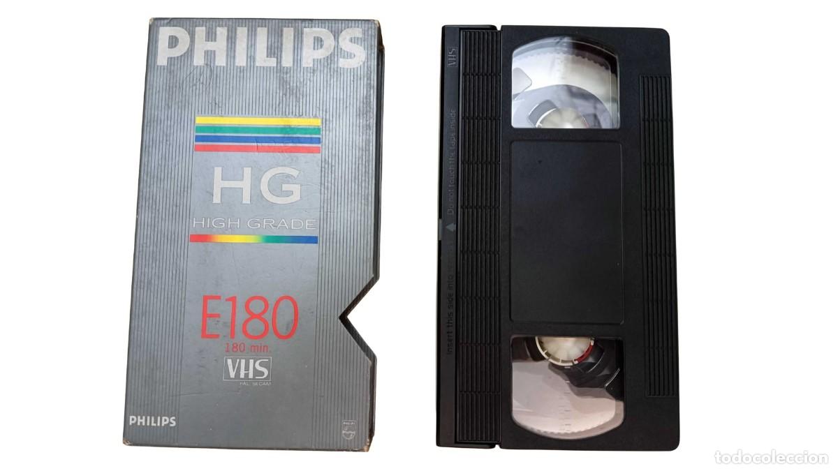 Cine: VHS Usada Philips E-180 HG High Grade &ndash; A&ntilde;os 80/90 &ndash; Cinta en Buen Estado