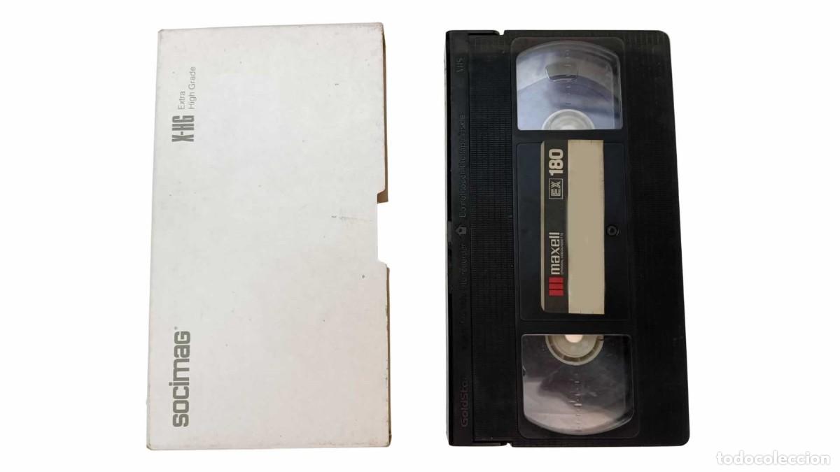 Cine: VHS Usada Maxell EX 180 (con funda Socimag X-HG) &ndash; A&ntilde;os 90 &ndash; Cinta en Buen Estado