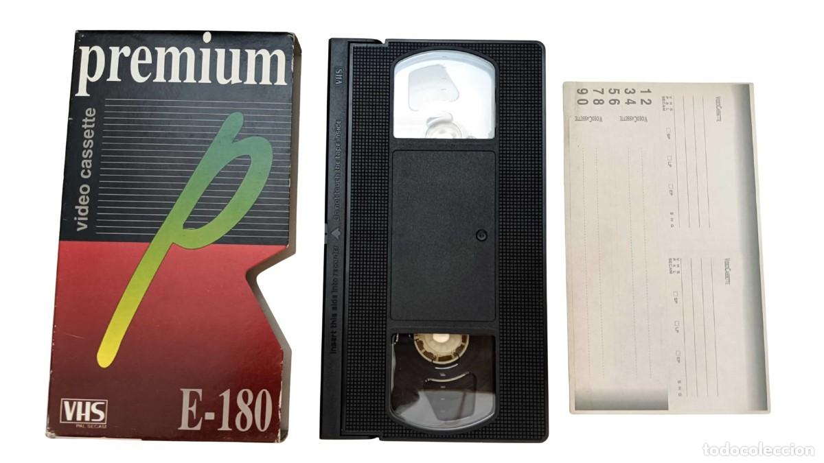 Cine: VHS Usada Premium E-180 &ndash; A&ntilde;os 80/90 &ndash; Cinta en Buen Estado + Etiquetas