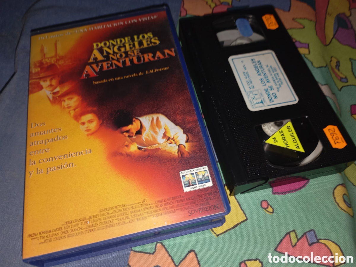 Cine: DONDE LOS ANGELES NO SE AVENTURAN- VHS- 1991- dir:Charles Sturridge con Helena Bonham- DESCATLOGADA