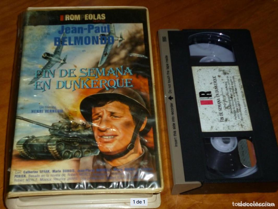Cine: FIN DE SEMANA EN DUNKERQUE - HENRI VERNEUIL, JEAN PAUL BELMONDO, CATHERINE SPAAK - ROMPEOLAS - VHS