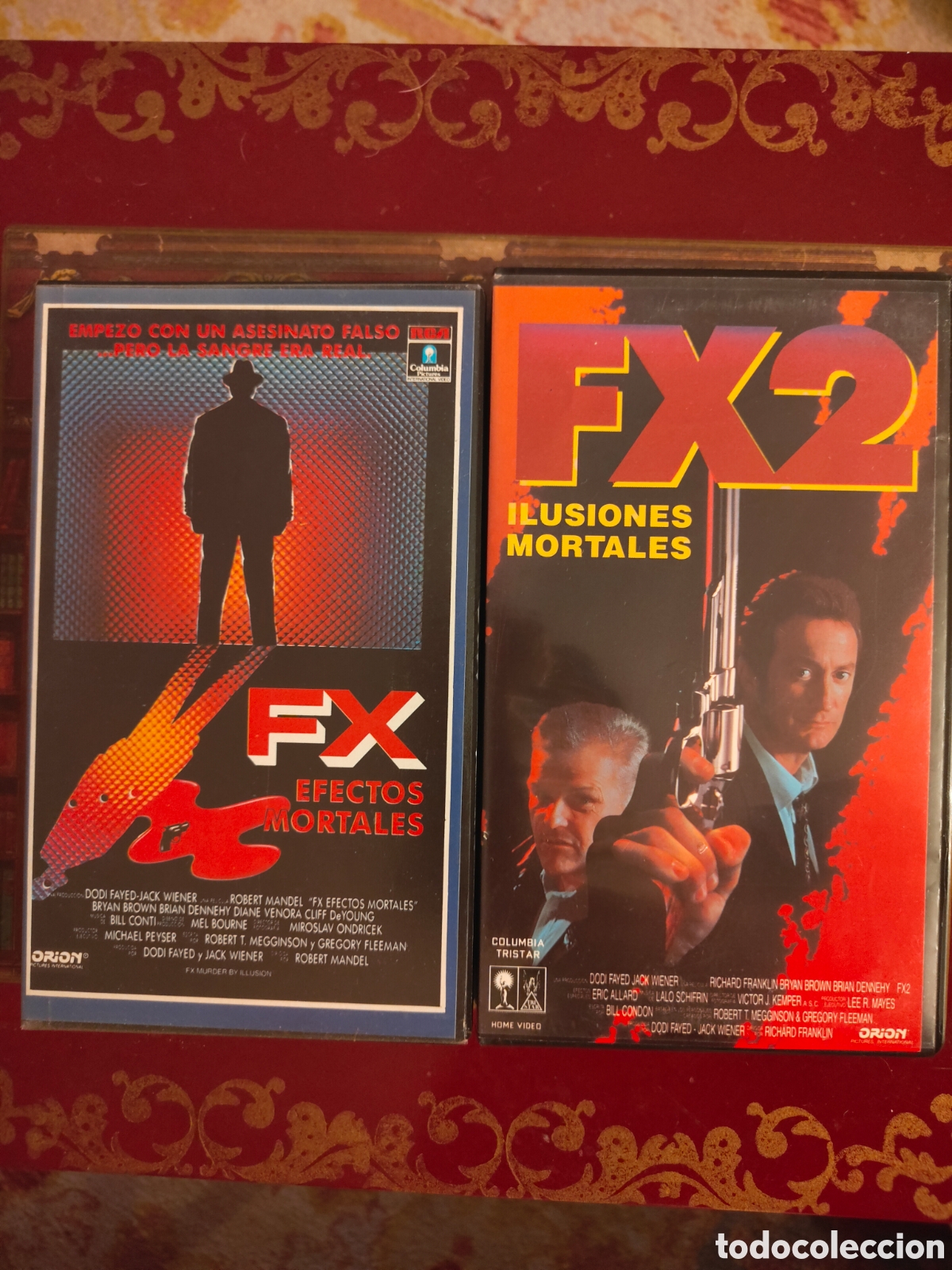 Cine: Lote 2 VHS F/X Efectos Mortales (1986) + FX2 Ilusiones Mortales (1991) - Saga Completa