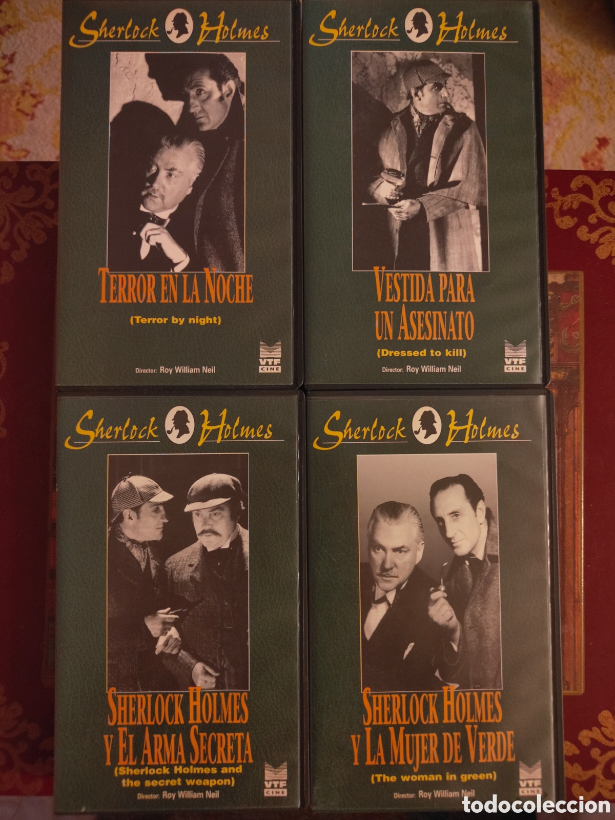 Cine: Lote 4 VHS Sherlock Holmes (Basil Rathbone)