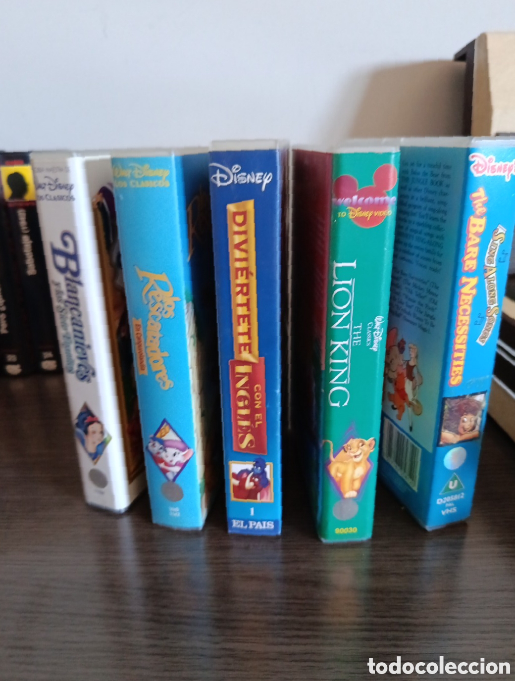 Cine: Lote 5 Cintas VHS Cl&aacute;sicos Disney (Espa&ntilde;ol / Ingl&eacute;s)