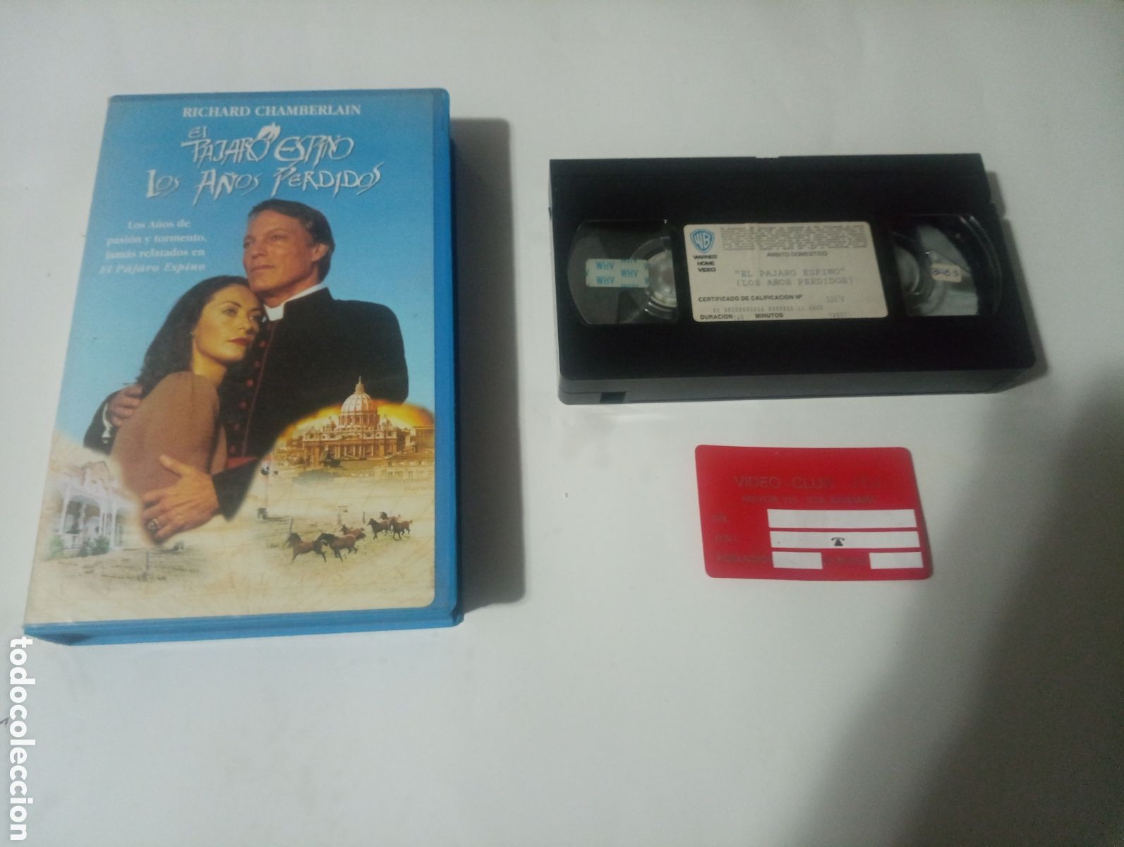 Cine: VHS warner EL PAJARO ESPINO 2 LOS A&Ntilde;OS PERDIDOS RICHARD CHAMBERLAIN