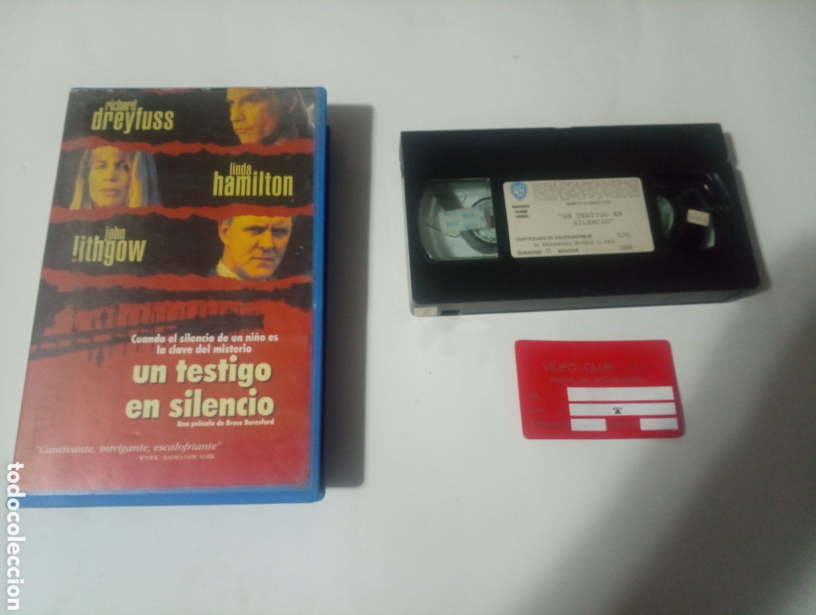 Cine: VHS UN TESTIGO EN SILENCIO CON RICHARD DREYFUSS