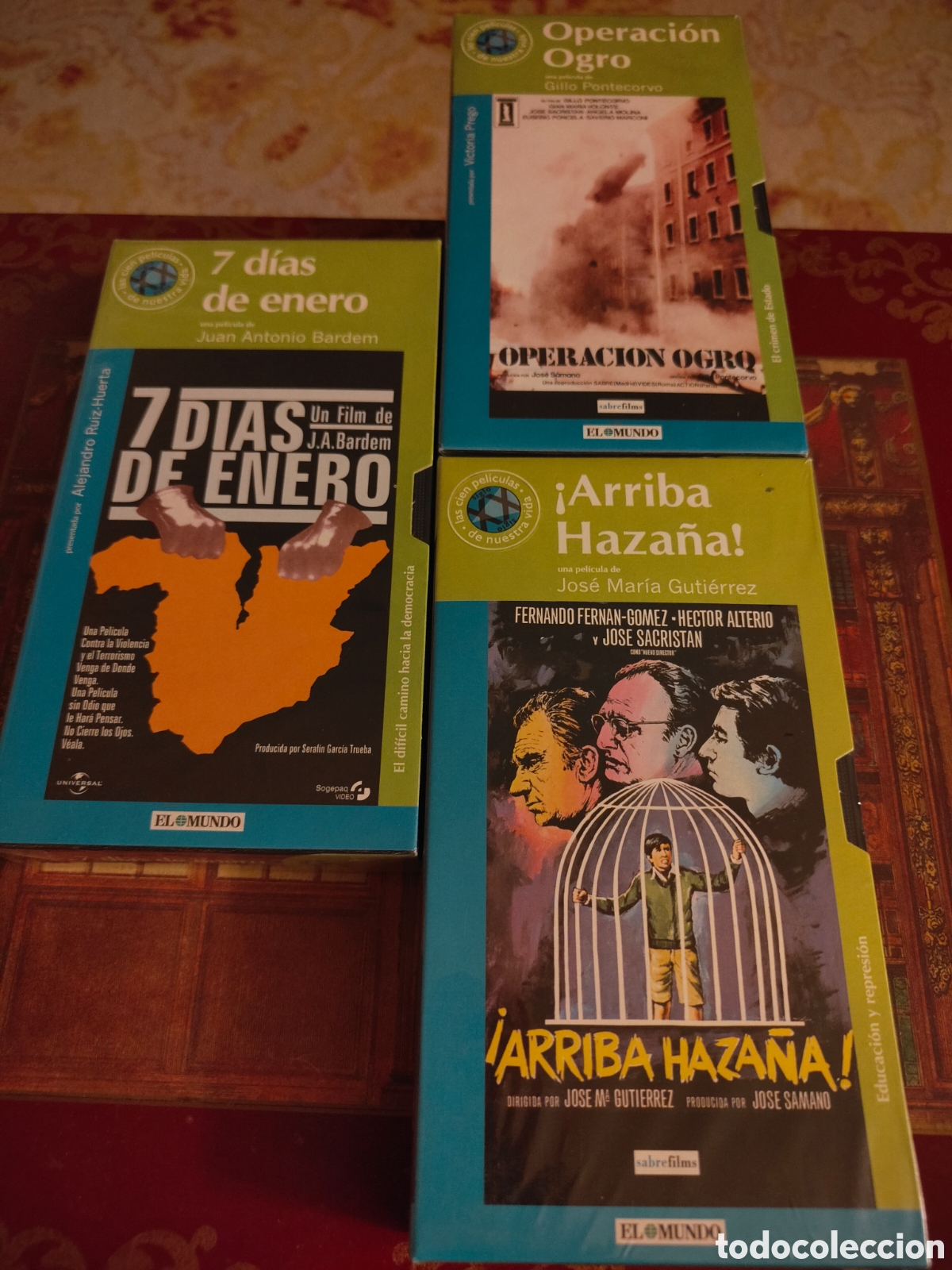 Cine: Lote 3 pel&iacute;culas VHS Transici&oacute;n Espa&ntilde;ola - Precintadas / Nuevas a estrenar (El Mundo - 85, 86, 87)