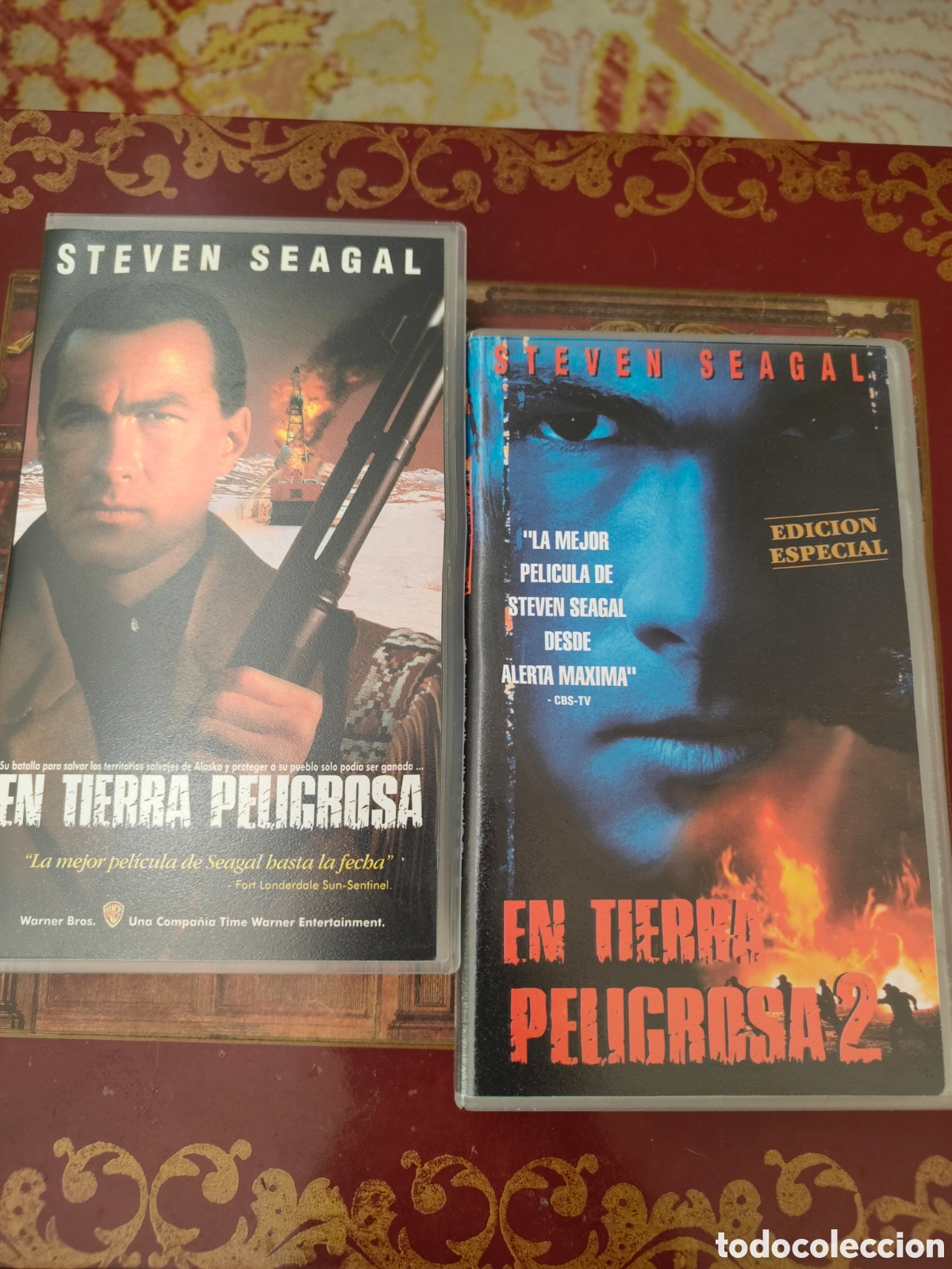 Cine: Lote 2 Pel&iacute;culas VHS Steven Seagal: En tierra peligrosa 1 (1994) + En tierra peligrosa 2 (1997)