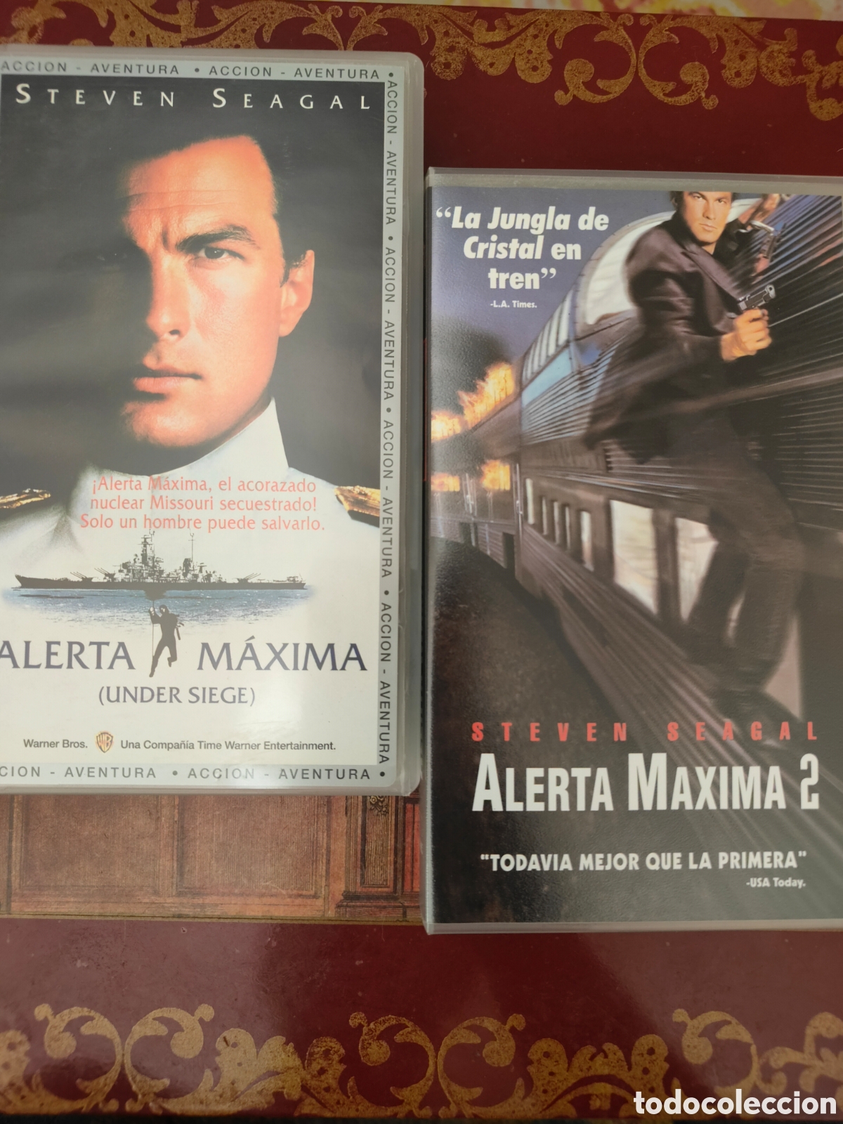 Cine: Lote 2 Pel&iacute;culas VHS Steven Seagal: Alerta M&aacute;xima 1 (1992) + Alerta M&aacute;xima 2 (1995) - Warner