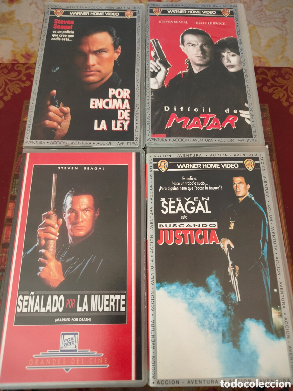 Cine: VHS Steven Seagal: Por Encima de la Ley Dif&iacute;cil de Matar Se&ntilde;alado por la Muerte Buscando Justicia