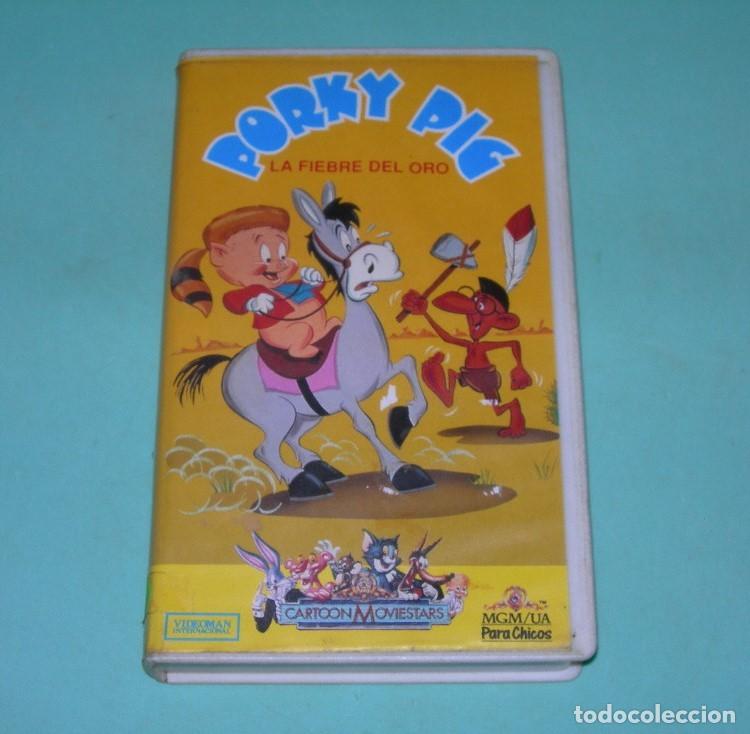 Cine: PEL&Iacute;CULA VHS PORKY PIG - LA FIEBRE DEL ORO - DIBUJOS ANIMADOS -