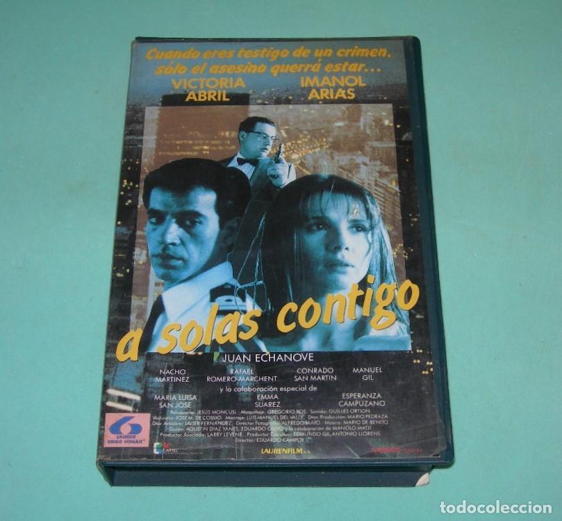 Cine: PEL&Iacute;CULA VHS A SOLAS CONTIGO - VICTORIA ABRIL - IMANOL ARIAS -
