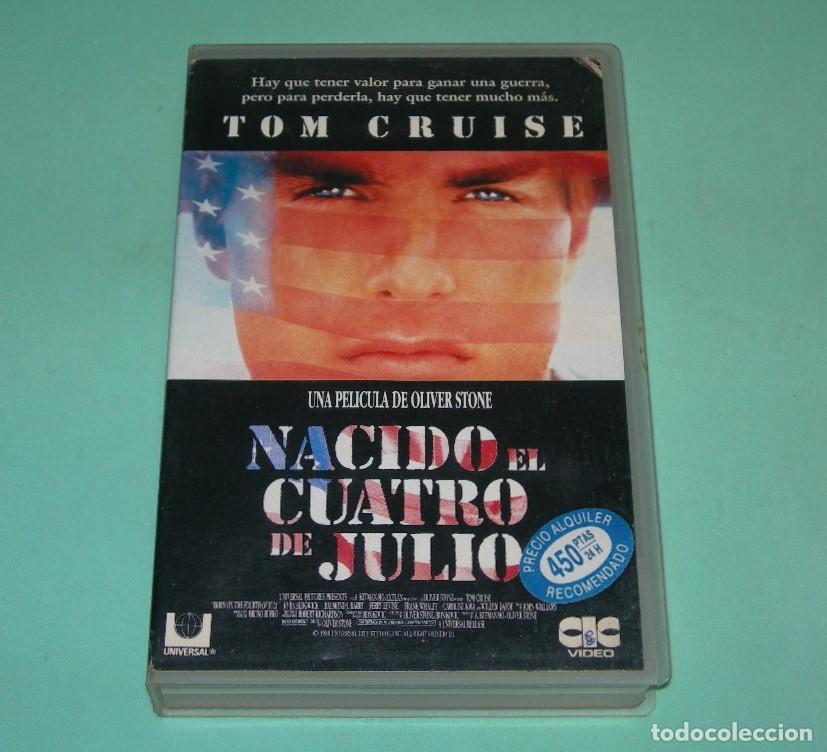 Cine: PEL&Iacute;CULA VHS NACIDO EL CUATRO DE JULIO - TOM CRUISE - KYRA SEDGWICK -