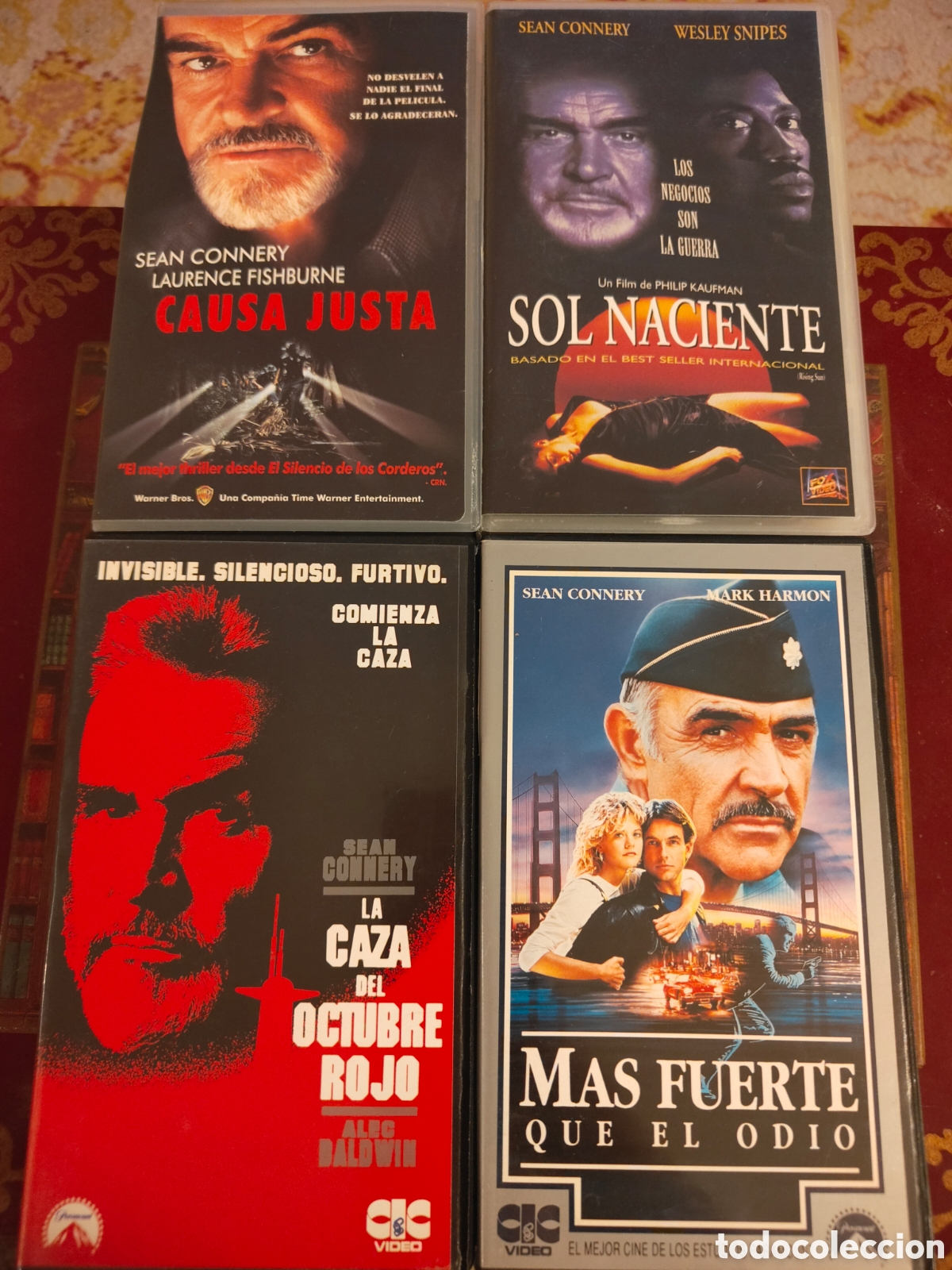 Cine: LOTE 4 PELICULAS VHS SEAN CONNERY - LA CAZA DEL OCTUBRE ROJO, SOL NACIENTE Y MAS