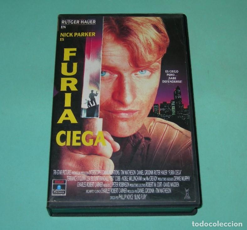 Cine: PEL&Iacute;CULA VHS FURIA CIEGA - RUTGER HAUER - LISA BLOUNT -