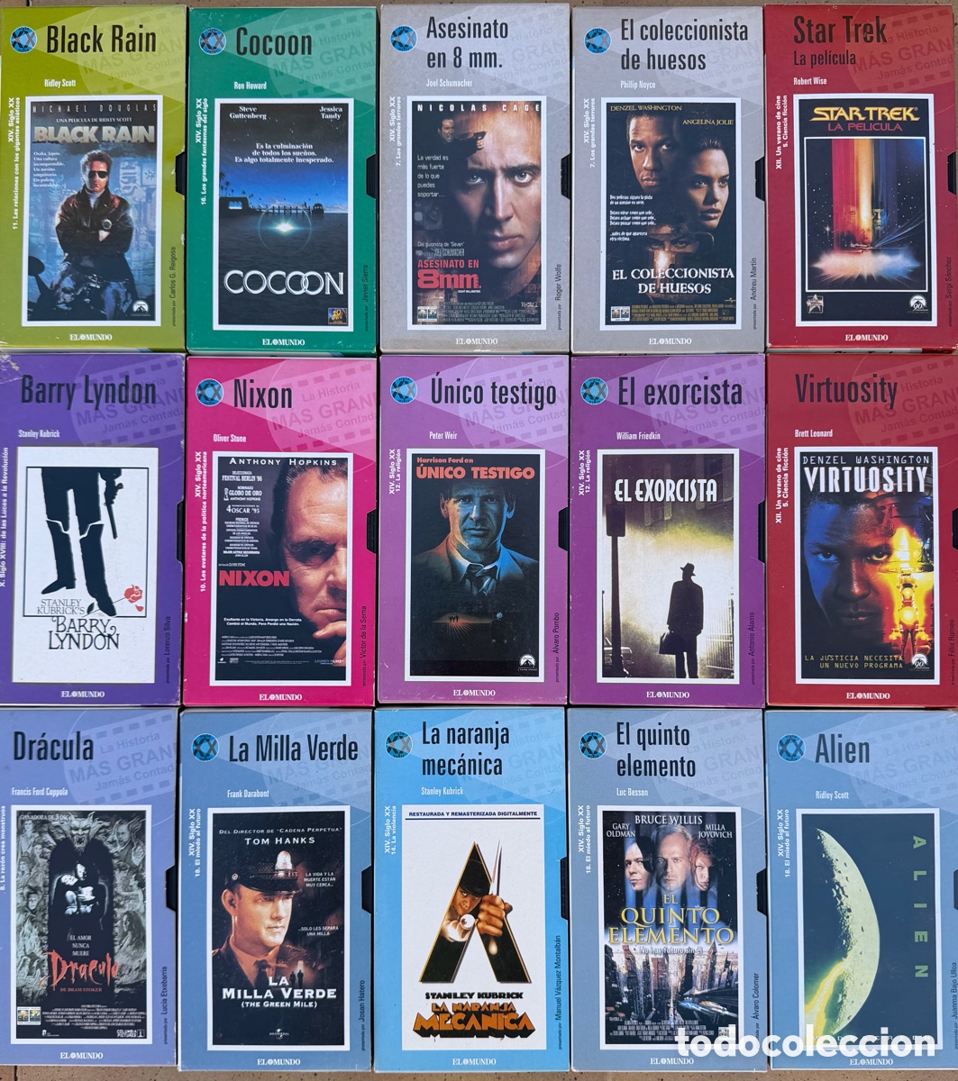 Cine: LOTE 15 PELICULAS VHS COLECCI&Oacute;N EL MUNDO TERROR CIENCIA FICCI&Oacute;N EXORCISTA DRACULA ALIEN