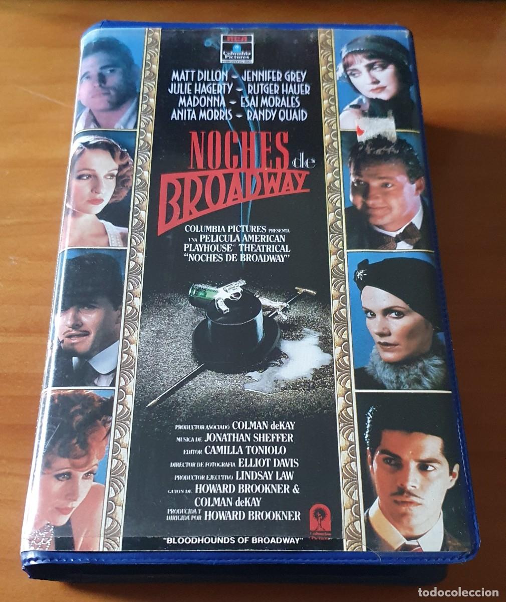 Cine: Pel&iacute;cula Vhs Noches de Broadway. Matt Dillon, Madonna. RCA Columbia 1989 videoclub.